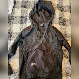 Athletic Works Black Hooded Jacket with Yellow Logo